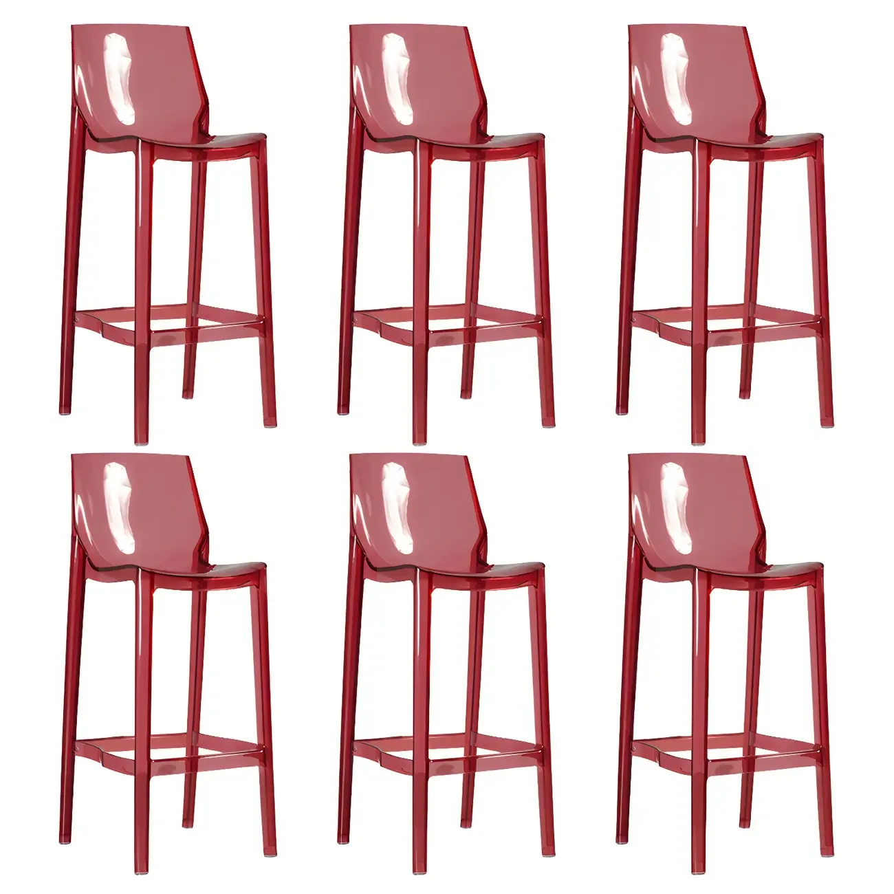 Modern Acrylic Vibrant Durable Colourful Sleek Bar Stool