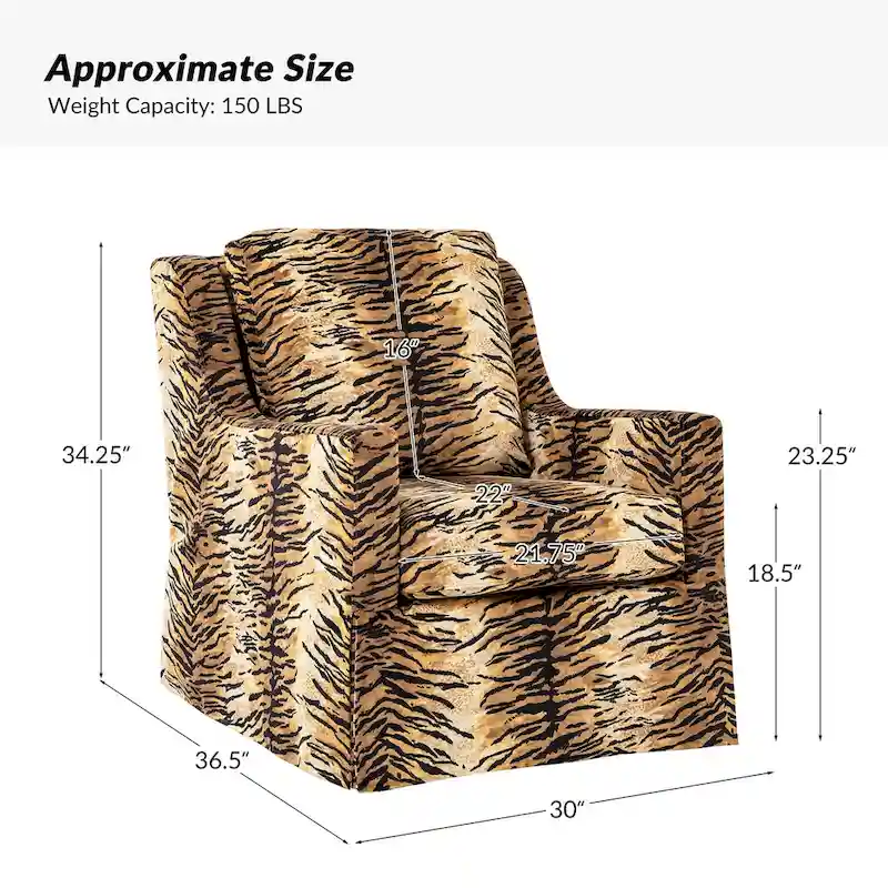 Stan Farmhouse Slipcover Rocking Swivel Chair by HULALA HOME