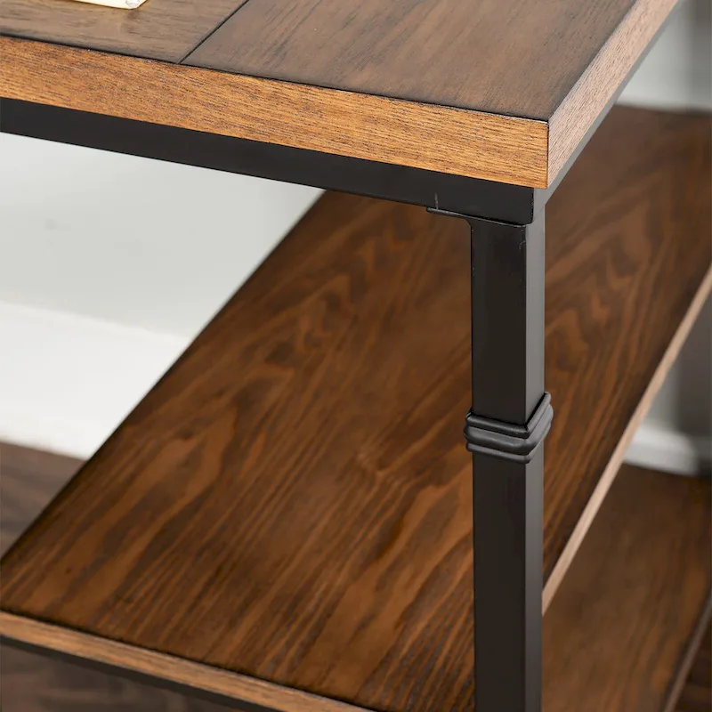Linon Harrison Metal & Wood Industrial Desk