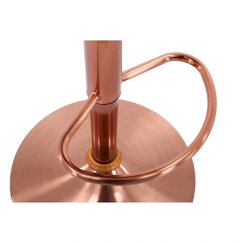 Pink / Pewter / Gold Adjustable Height Swivel Bar Stool with Chrome Finish – Single Seat