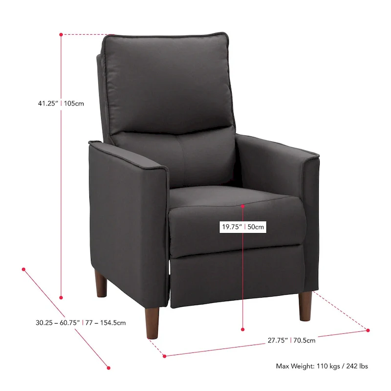 High-Leg Manual Recliner with Footrest