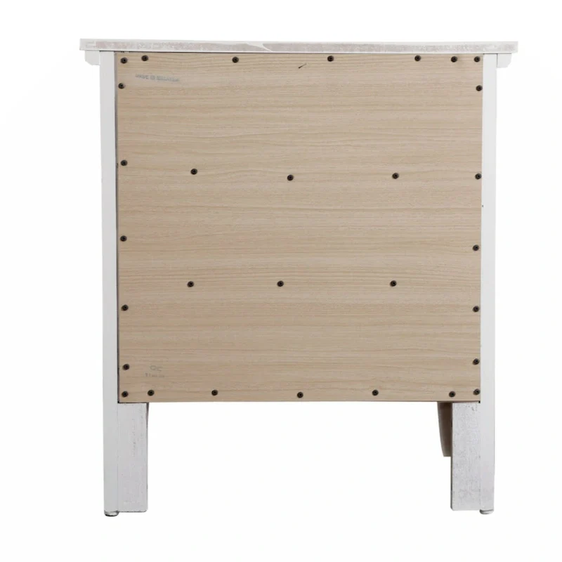 3 Drawer Nightstand, White