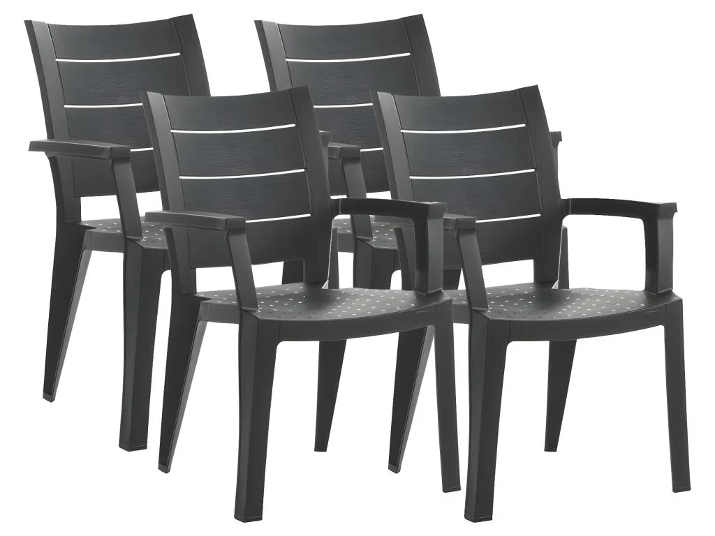 Lot Chaises Jardin - Gris