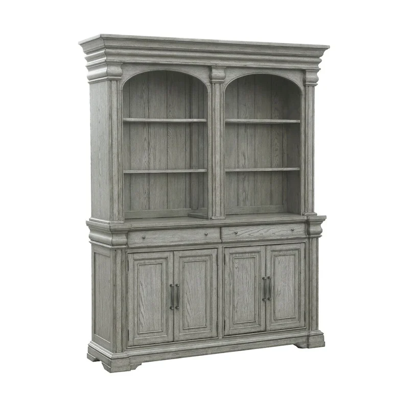 Gray Server Cabinet – 4-Door 2-Drawer, Single Unit