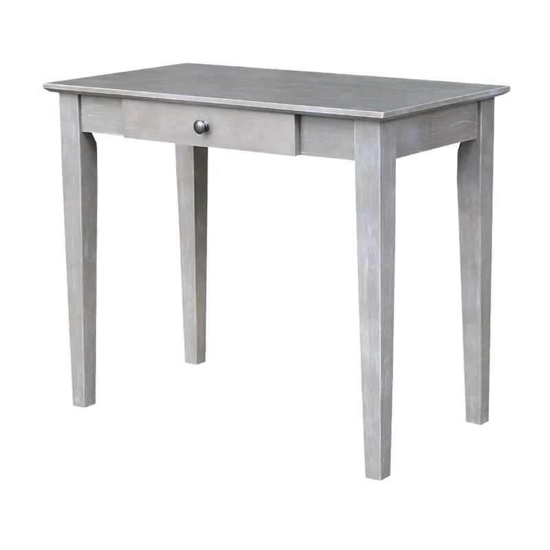 Wooden Writing Desk with Butcher Block Surface