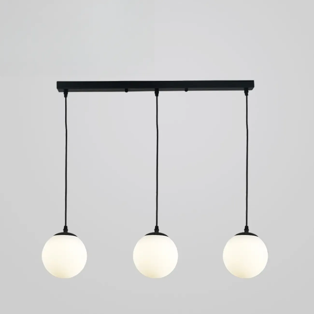 3 Lights Modern Glass Globe Island Pendant Light