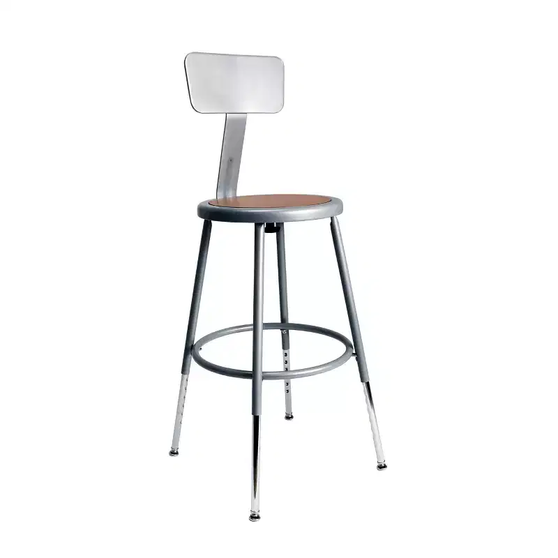Hampden Furnishings 19-27" Felix Collection Steel Stool with Backrest