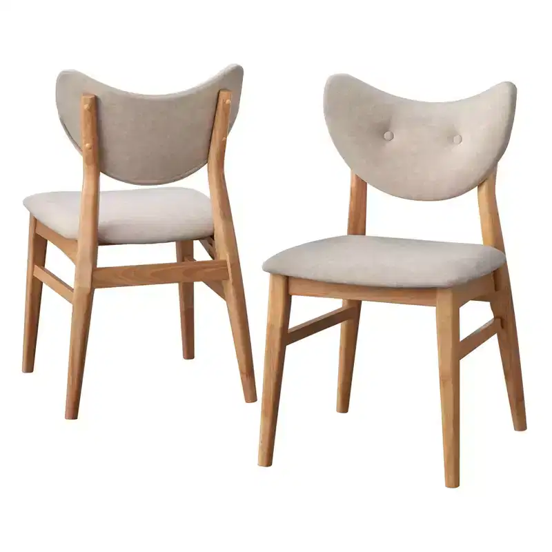 Lifestorey 2pk Raylen Mid Century Modern Dining Chairs