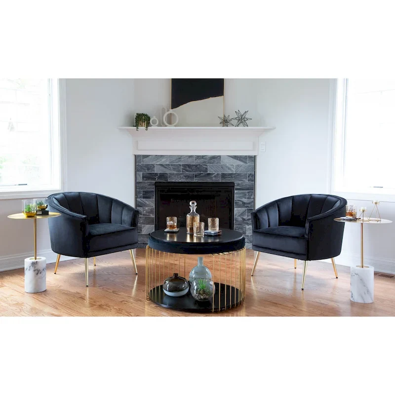 Modern Velvet Accent Chair