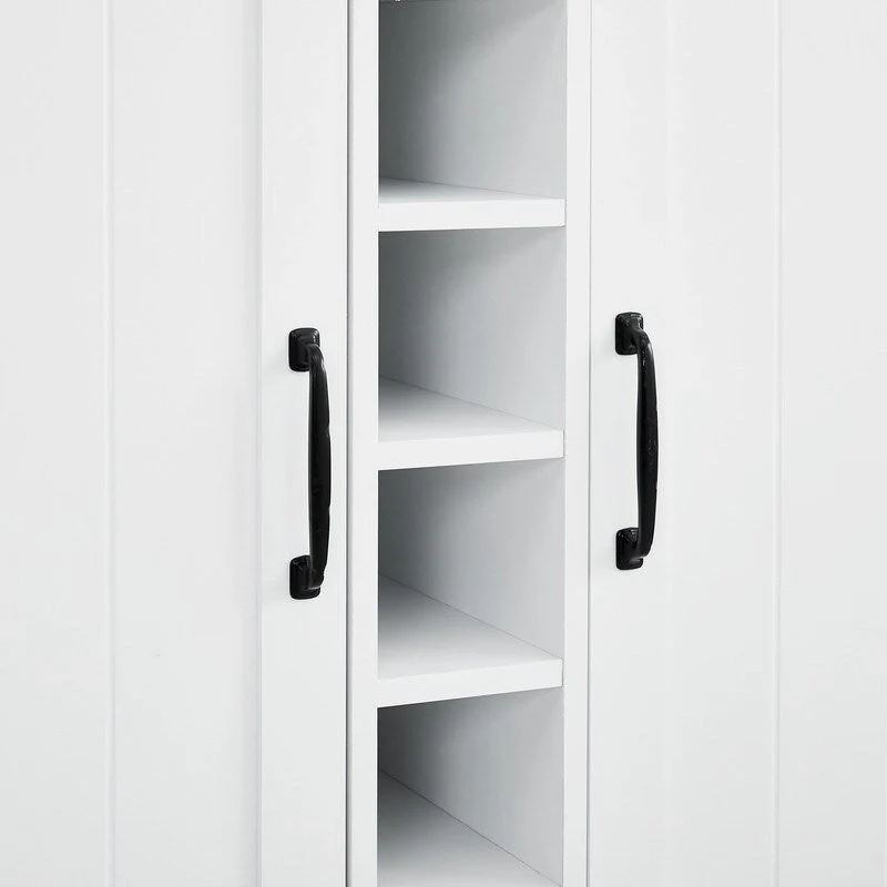 47  Marbling Countertop Buffet Bar Cabinet w/ Glass Holders