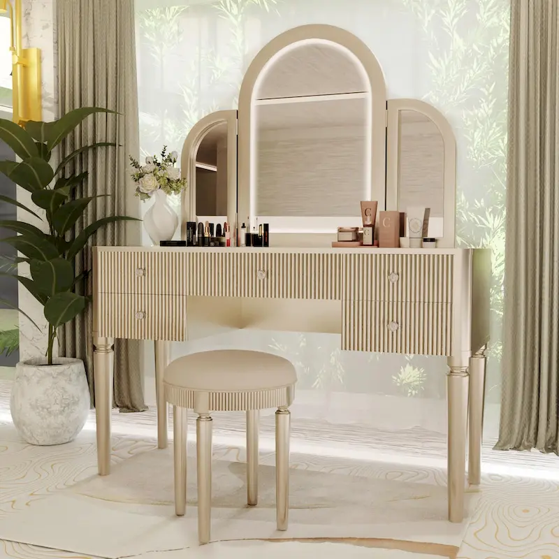 Mirrored Vanity with LED Light