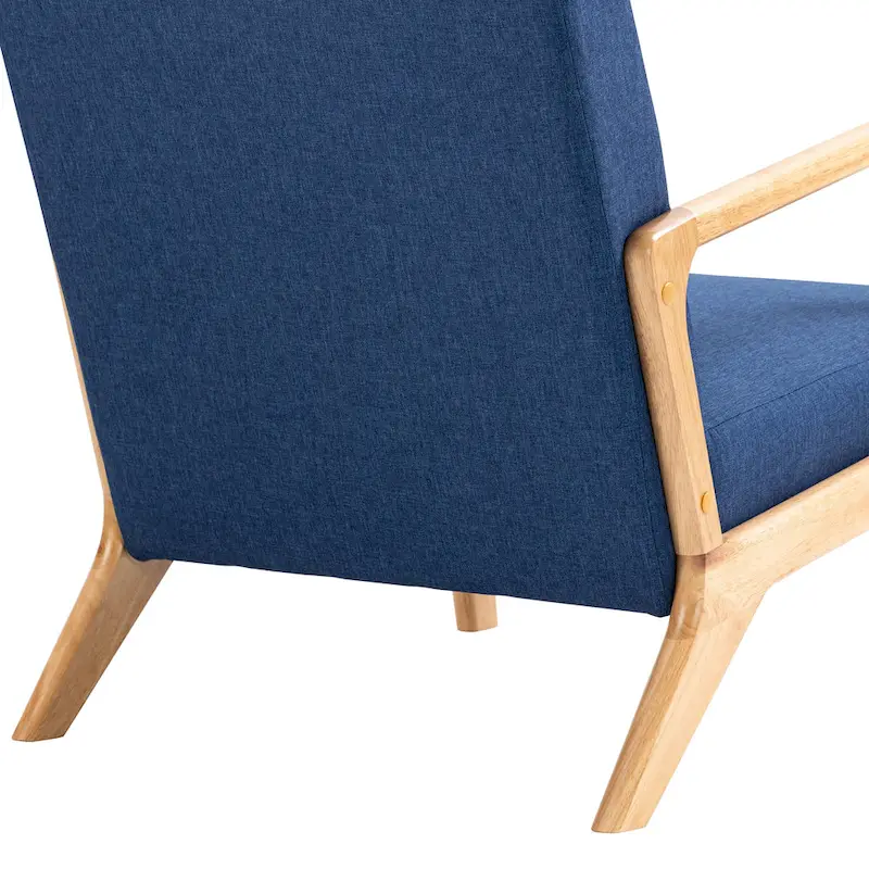 Mid Century Modern Upholstered Accent Chair with Pillow