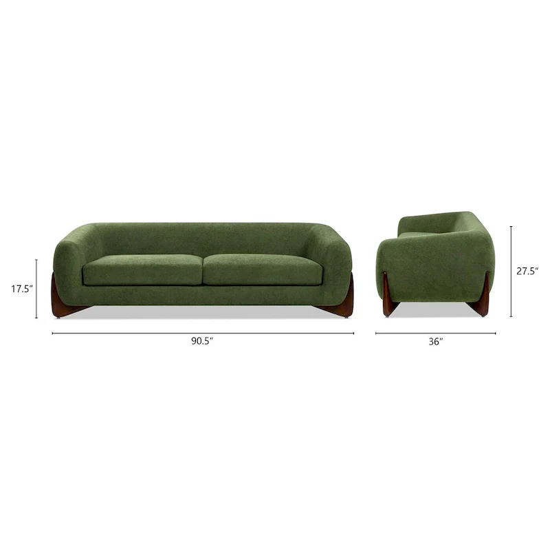 Alpine 90.5 Sherpa Upholstered Sofa