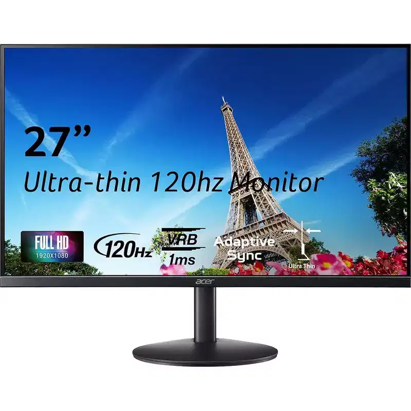 Acer SB273 G0bi 27 Full HD 120Hz 1ms Adaptive-Sync IPS Monitor  Black