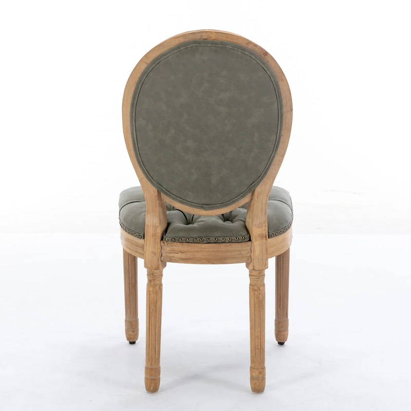 Set of 2 French Style Solid Wood Dining Chair with Nailhead