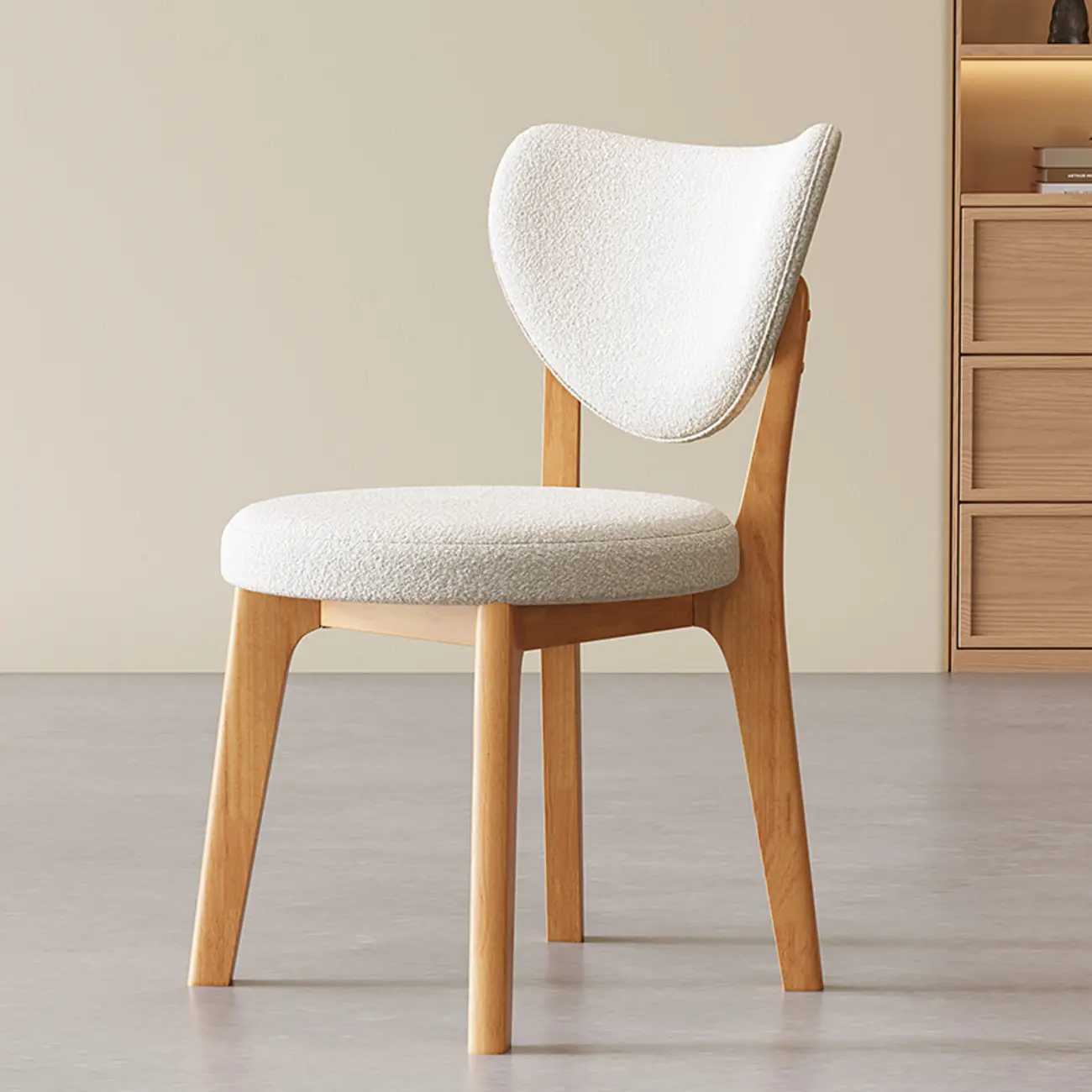 Modern Faux Leather Wingback Armless Dining Chair