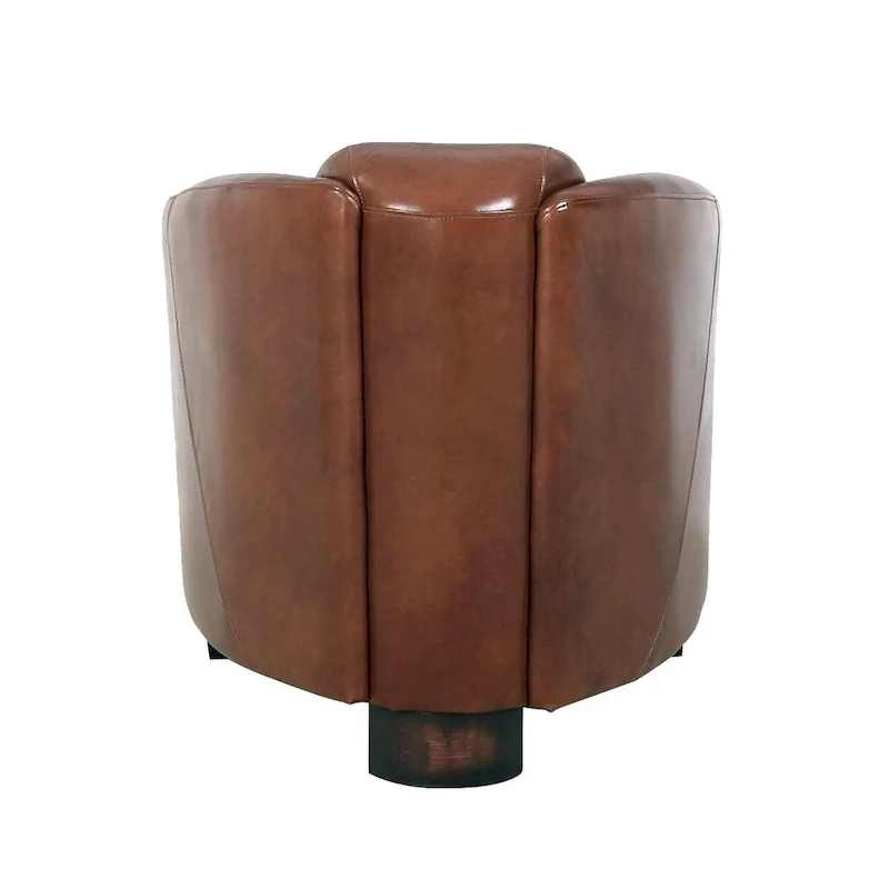 Top Grain Leather Armchair - Brown - Single Seat