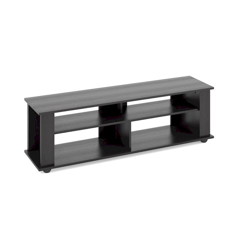Bakersfield Black Wooden TV Stand, for TVs up to 75