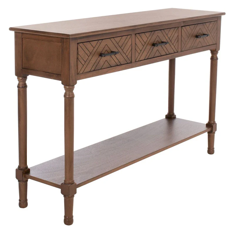SAFAVIEH Jeanie 3-Drawer Bottom Shelf Console Table - 47.3  W x 13  L x 29.5  H - 47Wx13Dx30H