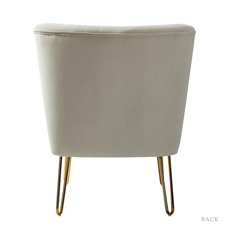 Barto Modern Velvet Tufted Side Chair with Golden Legs by HULALA HOME