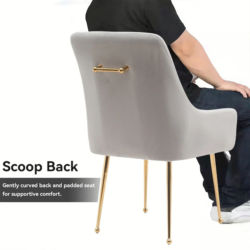 Tufted Velvet Upholstered Dining Chair Set of 2