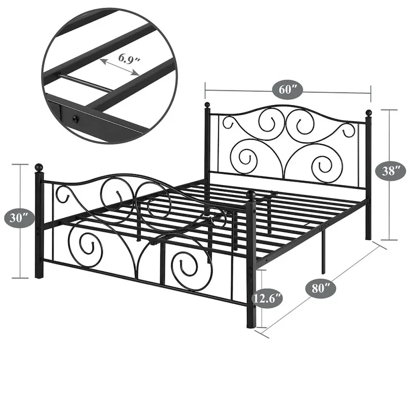 Taomika 3-Pieces Modern Bed Frame and Modern Nightstand Set