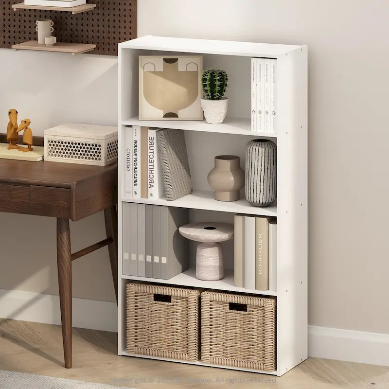Furinno Simple Open Shelf, Bookcases, 4-Tier