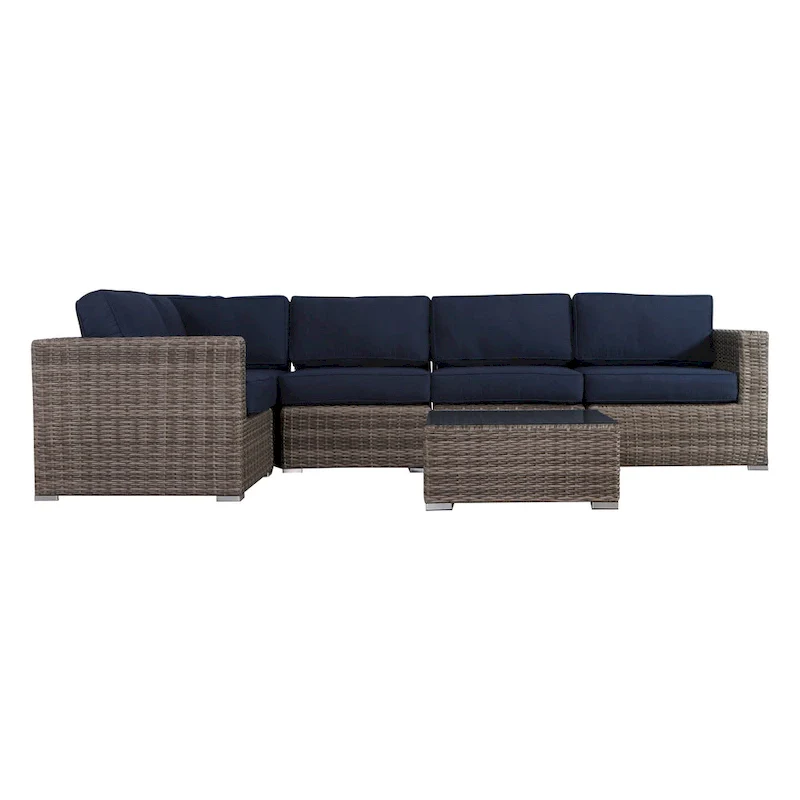 Wicker/Rattan 4 - Person Seating Group with Sunbrella Cushions