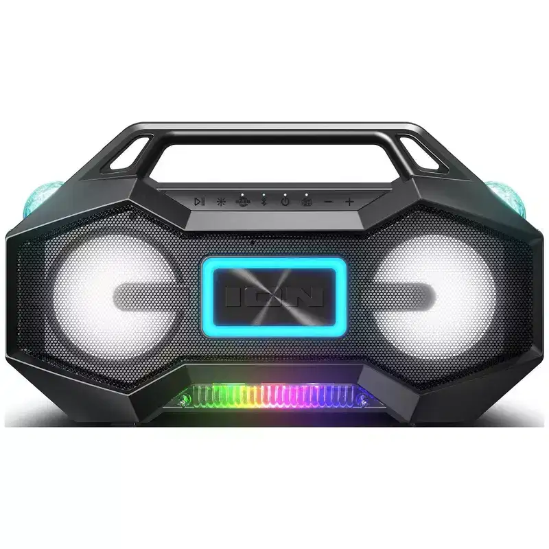 Refurbished: ION Party Rocker Go High-Power Portable Boombox with Party Starter Lights - Manufacturer Refurbished
