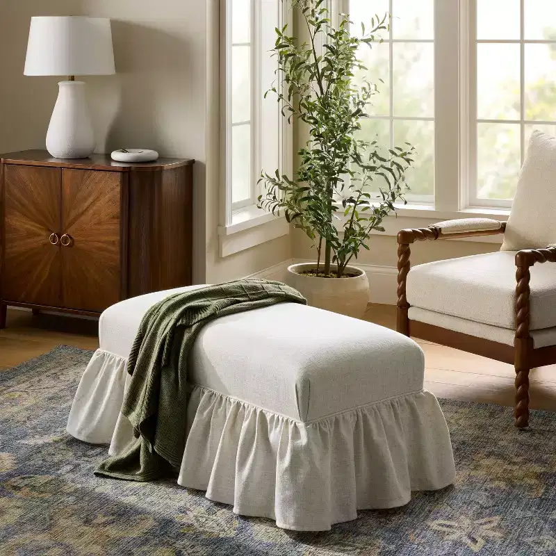 Ruffle Skirt Bench - Threshold designed with Studio McGee
