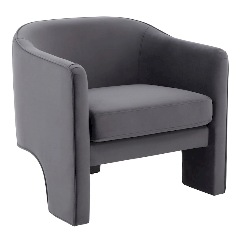 SAFAVIEH Couture Evchen Velvet Accent Chair - 30 W x 28 L x 30 H - 30Wx28Dx30H