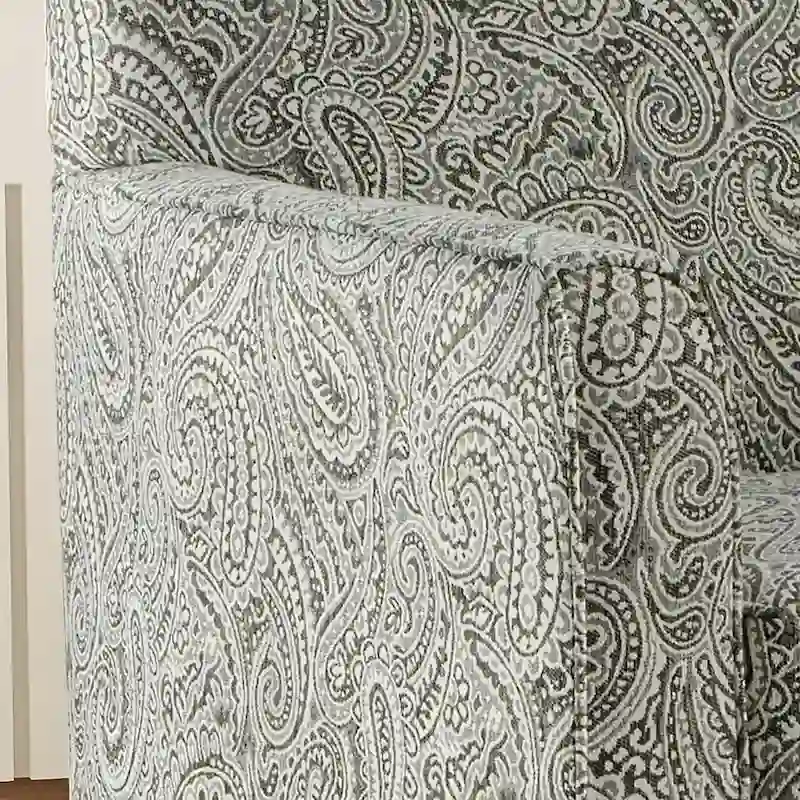 Transitional Multi-colored Chenille Paisley Pattern Armchair