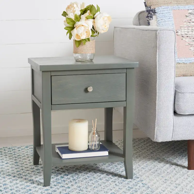 Nightstand with Storage Drawer (Fully Assembled) - 18.1 x 15 x 22.2 - 18Wx15Dx22H
