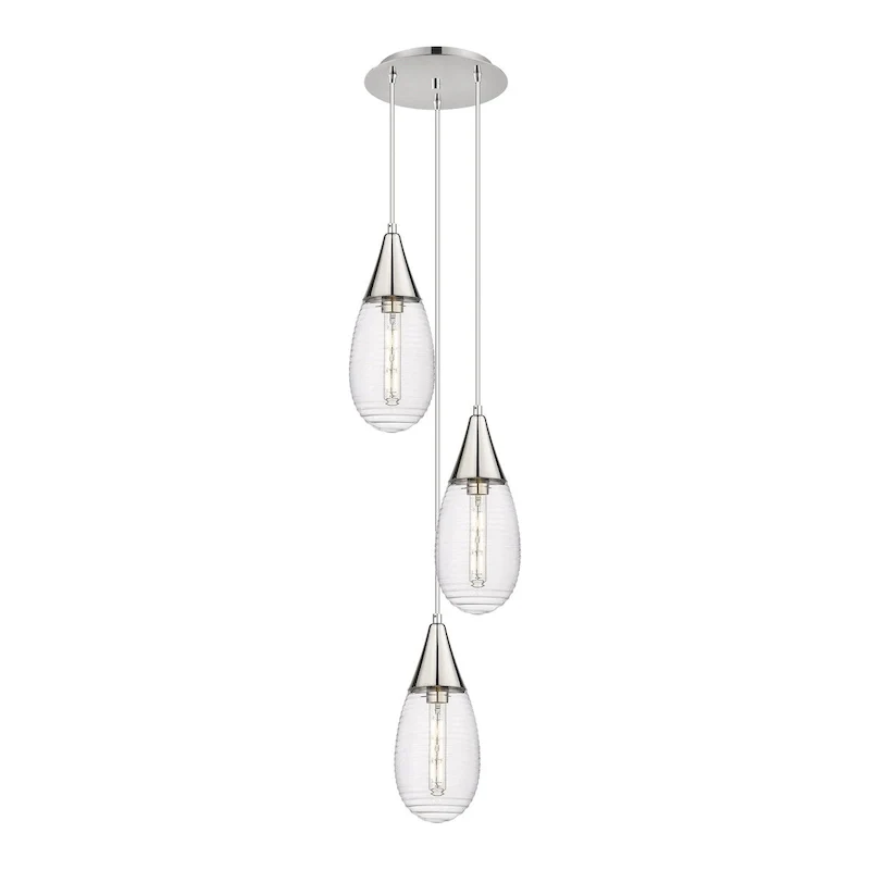 Innovations Lighting Malone - 3 Light 6  Cord Hung Multi Pendant - 10  Canopy