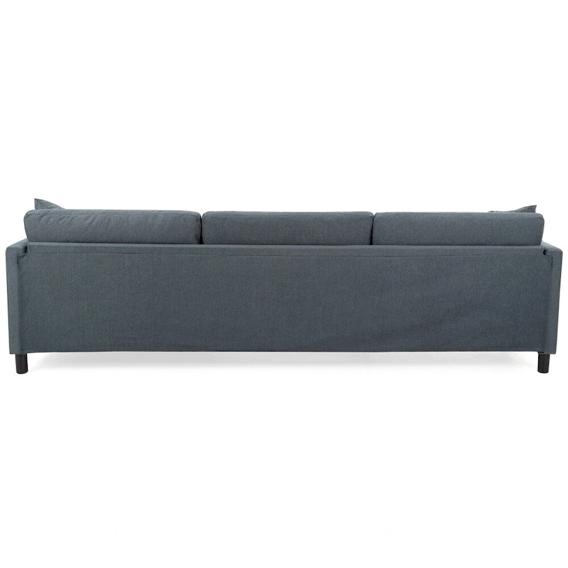 108 Modern Fabric Sectional Sofa with Ottoman and Pillows