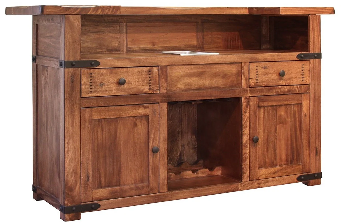 Industrial Solid Wood Bar Unit