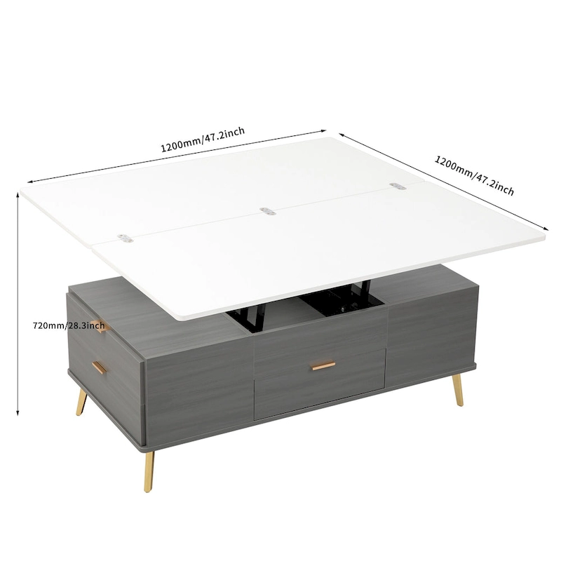 Lift Top Coffee Table Multi Functional Table with Drawers
