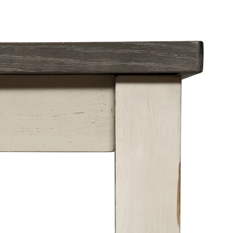 Merichleri Rustic Antique White Wood 5-Piece Counter Height Dining Set by Copper Grove