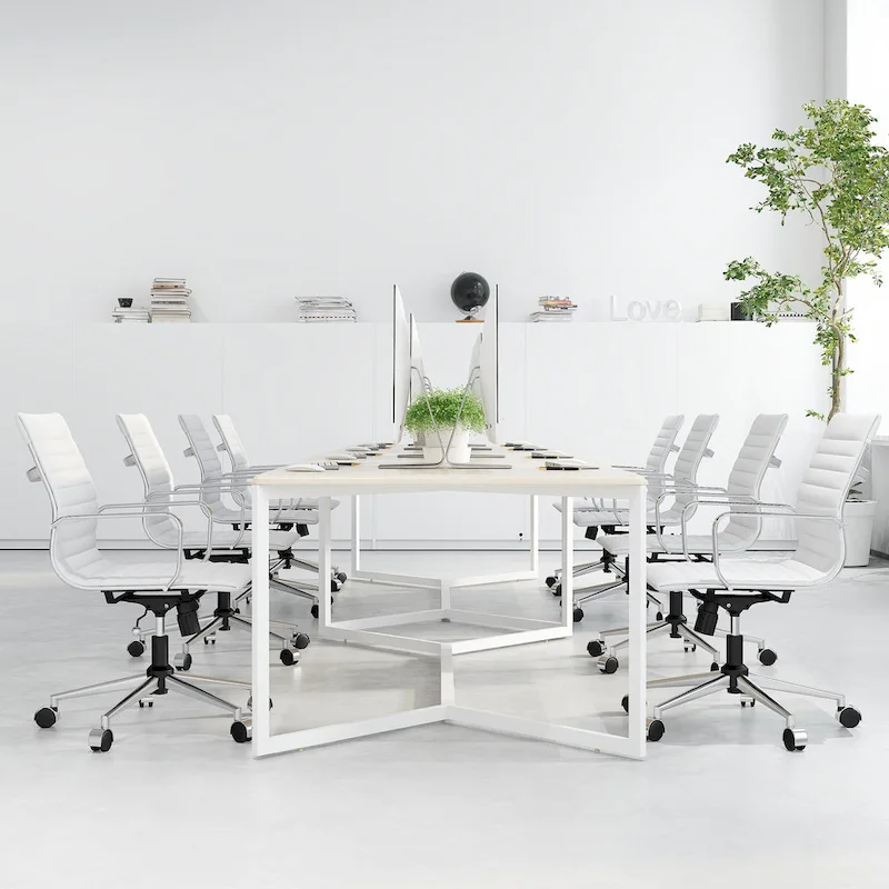 LUXMOD Ribbed Home Office Computer Chair Desk Chair