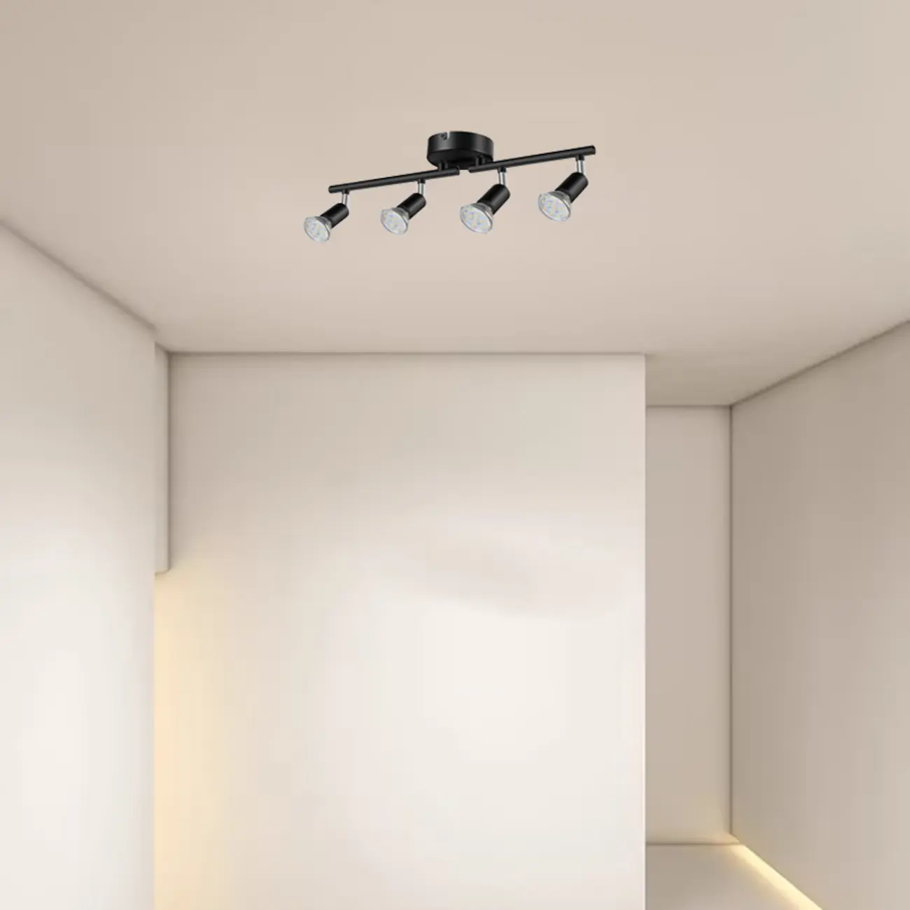 Adjustable Modern Chrome Semi Flush Mount Ceiling Track Light