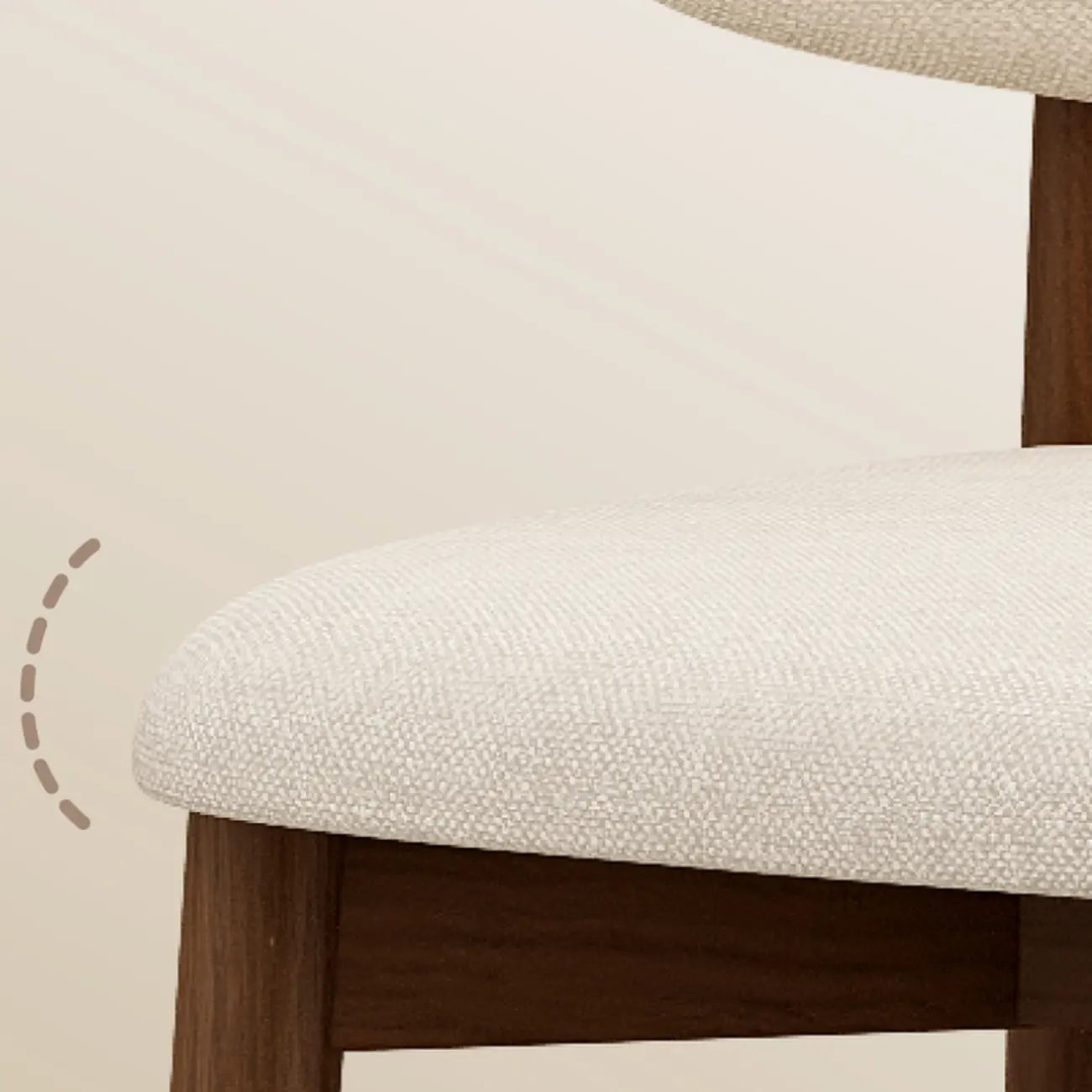 Mid Century Modern Upholstered Bar Stool with Back