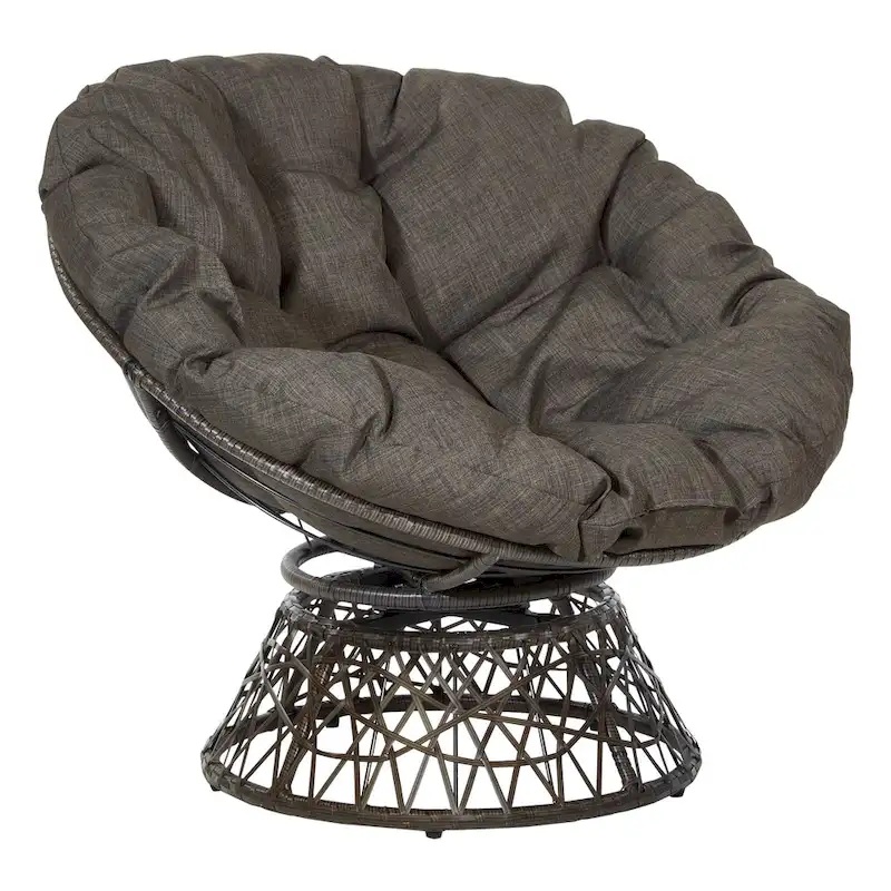 The Curated Nomad Avoca Woven Wicker Papasan Chair