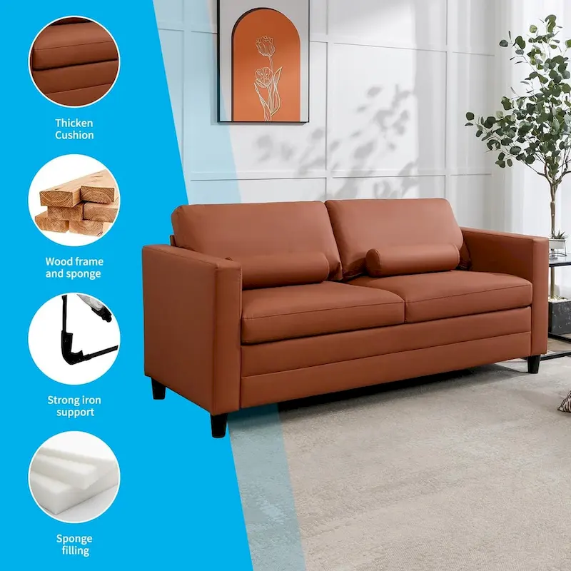 Mixoy Pull Out Sofa Bed,Modern Convertible Sleeper Sofa,2-in-1 Couch Bed with Mattress,Futon Couches