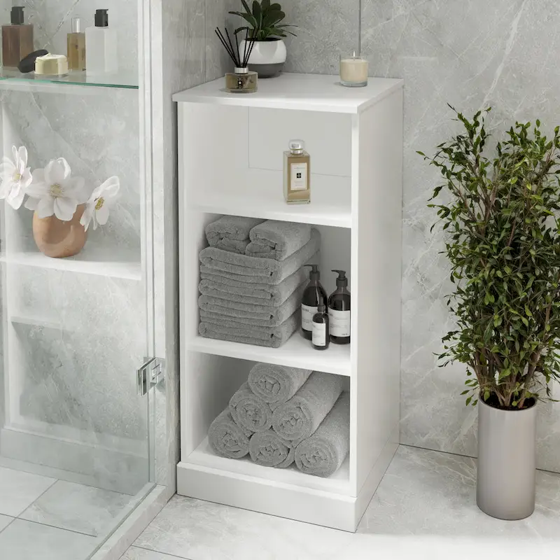 100% Solid Wood 16.5 Bathroom Cabinet with Optional Doors by Palace Imports