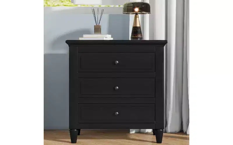 TUYOHW Smooth-Glide Storage Side Table, 3-Drawer Modern Nightstand with Rubber Wood Legs, Easy Assembly Side Table for Bedroom & Living Room