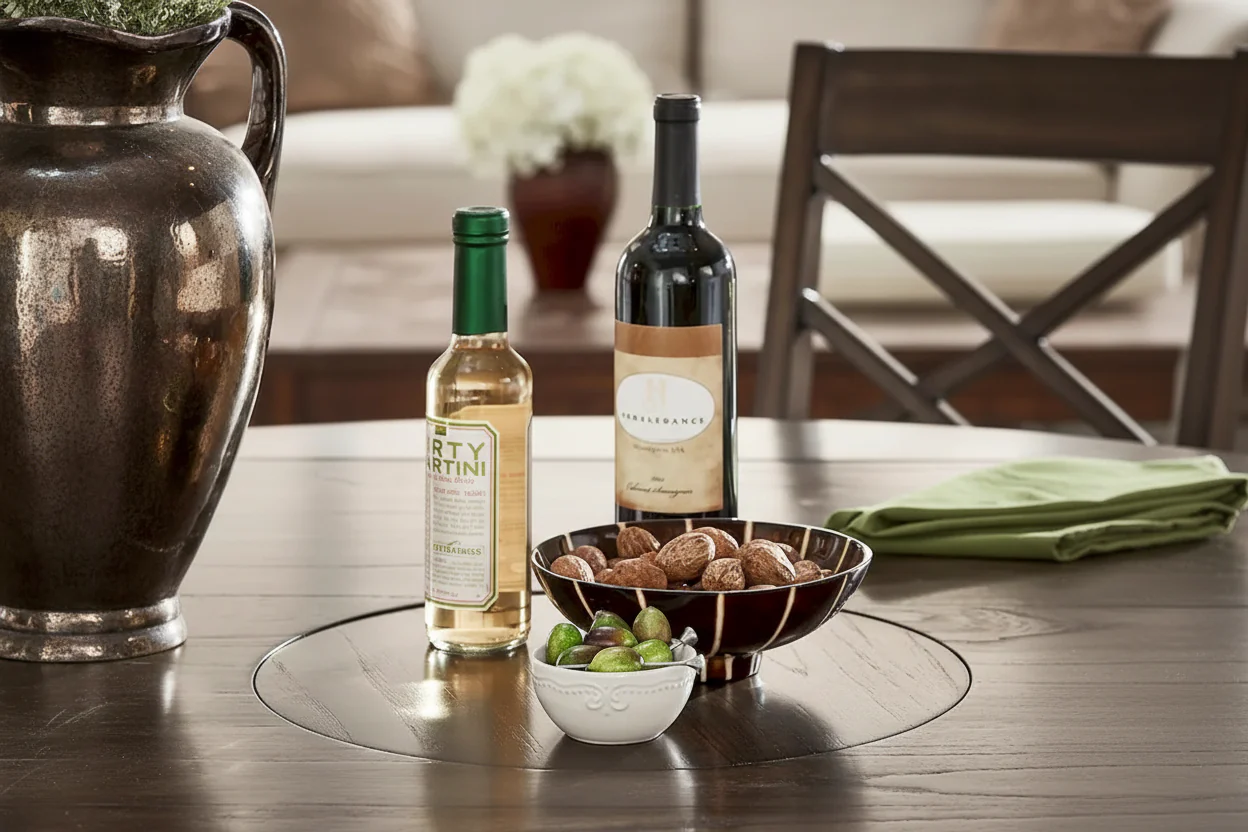 Espresso Convertible Dining Table