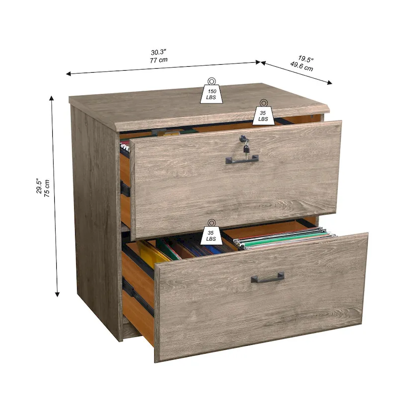 Saint Birch Honduras 2 Drawer Lateral Filing Cabinet