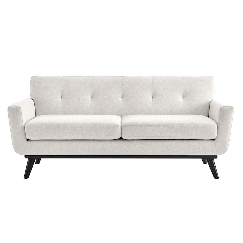 Herringbone Fabric Loveseat - 2 Seater, Multiple Colors
