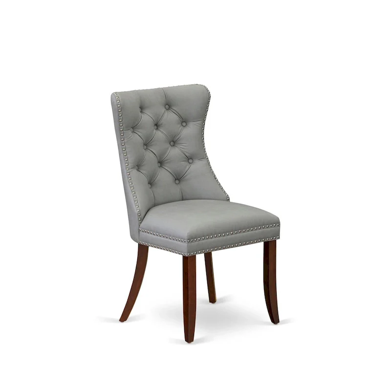 East West Furniture Dining Set Consists of a Rectangle Wooden Table and Upholstered Chairs, Mahogany (Pieces Options)