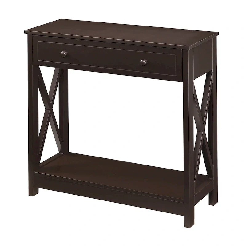 Convenience Concepts 1 Drawer Entryway Hall Table with Shelf